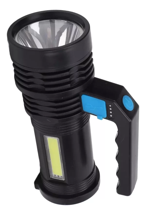 Lanterna Led Recarregável 1850mah Alta Potência 10W Luz Forte Lateral Portátil Uso Camping Emergência Tática Iluminação Noturna - Imagem 2