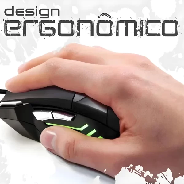 Mouse Gamer Laser Led Usb 7 Botões Profissional - Imagem 3