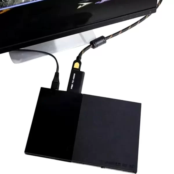Adaptador Conversor PS2 Áudio Vídeo AV Para Cabo HDMI Qualidade Alta Resolução Conexão TV Monitor Imagem Som Claro Estável Jogos - Imagem 6