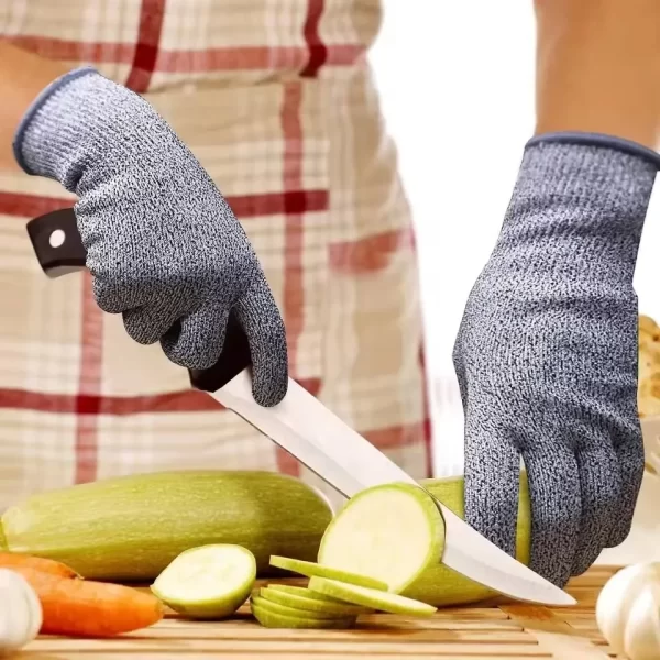 Luvas de Segurança Anti-Corte HPPE Nível 5 - Alta Resistência para Indústria, Cozinha e Jardinagem - Imagem 3