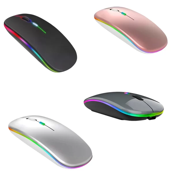 Mouses Wireless Recarregável Led Rgb 2.4 Ghz Sem Fio. - Imagem 6