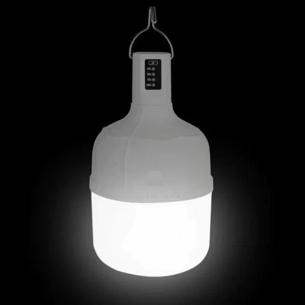 Luminária Portátil 18W Alça Gancho Iluminação LED Recarregável Compacta Portátil para Camping Pesca Caça Carregamento USB Type-C - Imagem 3