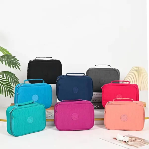 Estojo de Nylon com Alça e Divisórias Estiloso Diversas Cores - Imagem 3