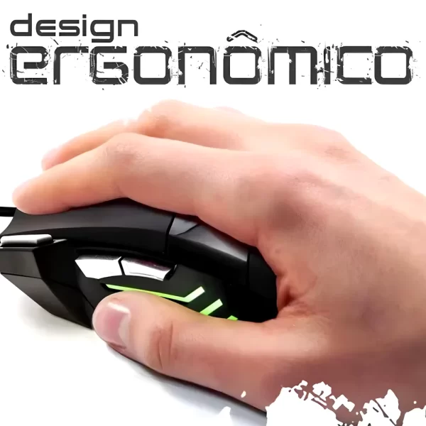 Mouse Gamer Laser Led Usb 7 Botões Profissional - Imagem 6
