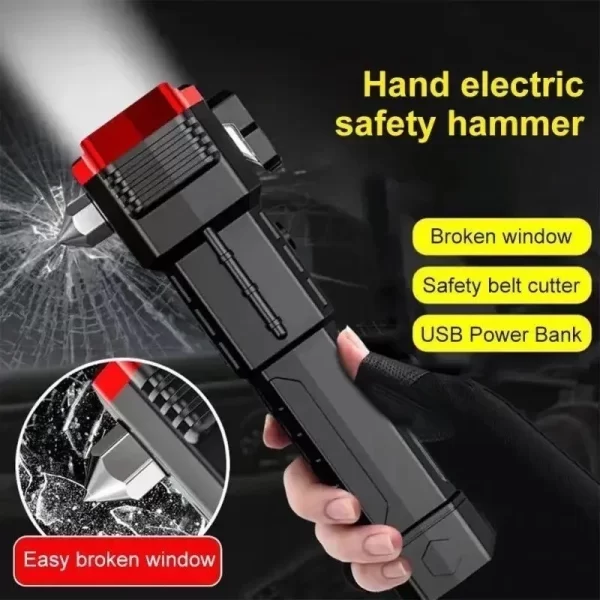 Lanterna Recarregável 4 em 1 Power Bank LED 3W Torch Alta Potência Portátil USB Multifuncional Emergência Camping - Imagem 4
