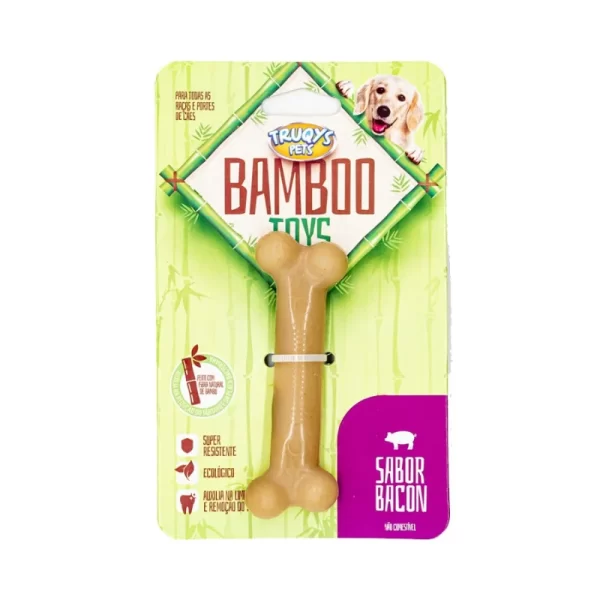 Brinquedo Osso Bamboo Sabor Bacon Letras V, Y, I Pequeno Para Cachorros - Imagem 6