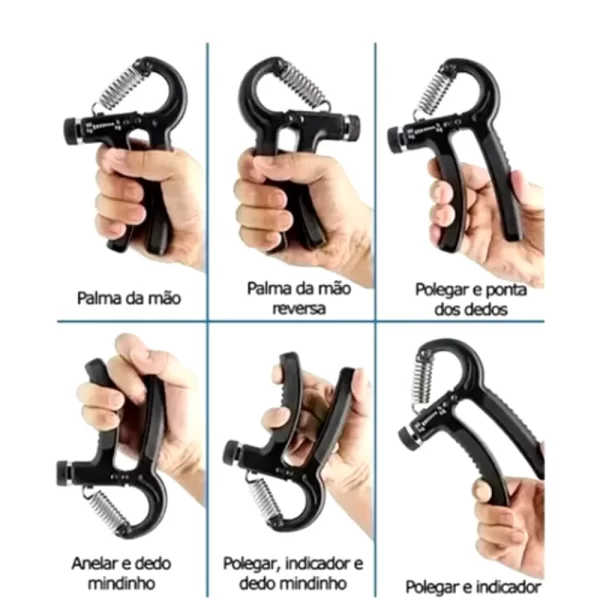 HandGrip Treiandor Musculação Mao e Flexor De Punho Com Mola Ajustável Antebraço Mãos - Imagem 5