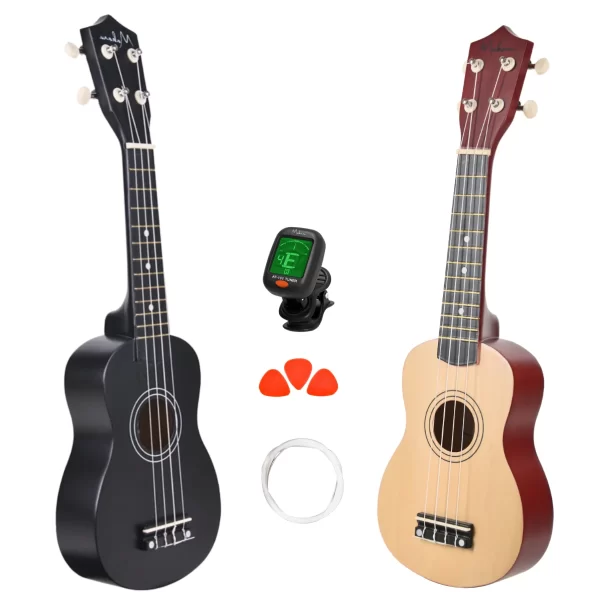 Ukulele Acústico Soprano Makanu Iniciante Profissional Com Afinador Capa E Palheta