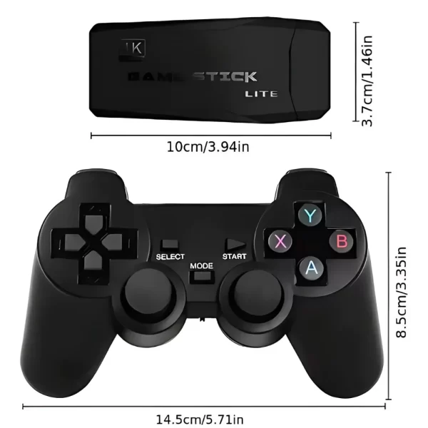 Videogame Stick 4K 20000 Jogos Retro Classicos + 2 Controles Sem Fio ; Console Emulador Portatil 64 GB - Imagem 5