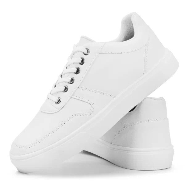 Tenis Sapatenis Masculino Moda Casual King Branco Sola Alta Confortável Luxo Trabalho Enfermeiro Barato