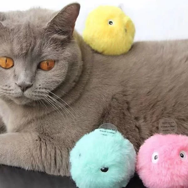 Brinquedos De Bola De Gato Inteligentes Kitten Plush Treinamento Elétrico Interativo Toque De Sonorização Do Produto Pet Squeak
