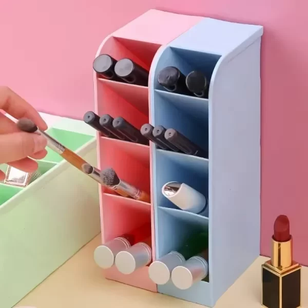 Suporte Caneta Multi-Camada Armazenamento Escova Cosmética Escritório Material Escolar Organizador Compacto Prático Versátil - Imagem 3