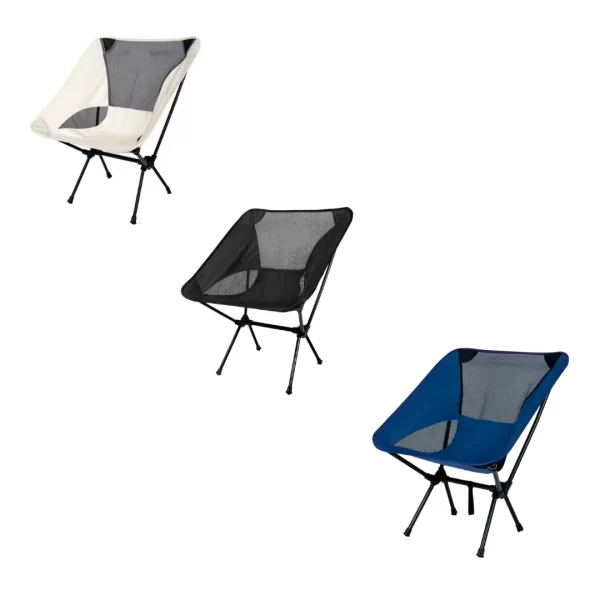 Cadeira Dobrável Portátil Camping Praia Pesca Viagem Acampamento Pescaria Jardim Churrasco Lazer Suporta Peso 140kg Leve - Imagem 4