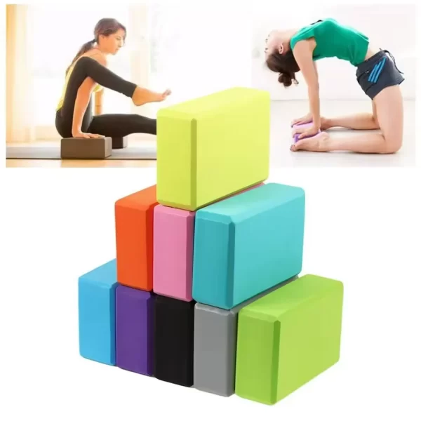 Bloco Yoga EVA Antiderrapante Leve Espuma Exercício Treino Alongamento Pilates Ginástica Fitness Academia Equilíbrio Treinamento - Imagem 4