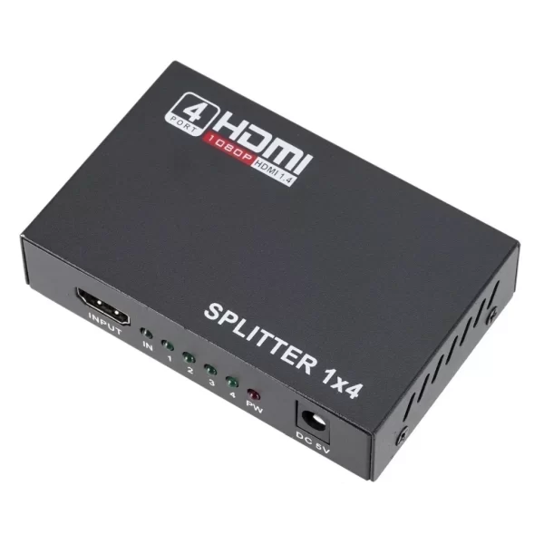Splitter Distribuidor HDMI 1x4 Divisor Full HD 1080p Versão 1.4 3D Alta Definição Compatível com TV Monitor Projetor Console - Imagem 4