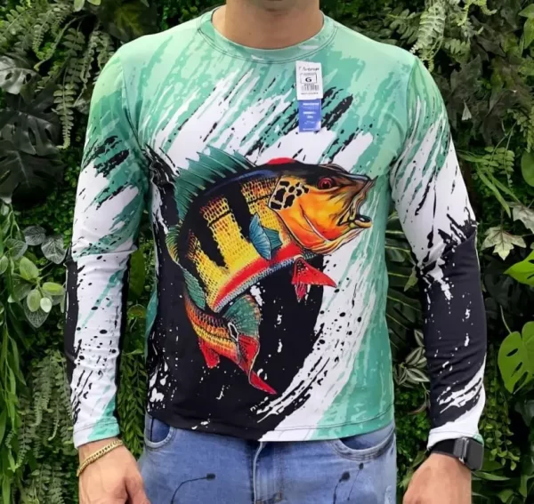 Camisetas Pesca Manga Longa Uv50 Proteção Solar - Imagem 5