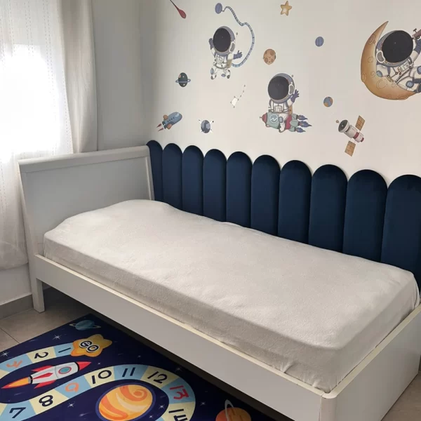Cabeceira Adesiva Decorativa Nuvem Modulada Para Cama De Solteiro Casal 1 Módulo - Imagem 6