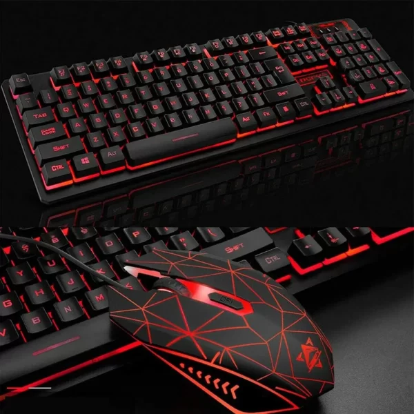 Kit Teclado USB Evolut RGB LED e Mouse Gamer 2400 DPI Iluminação Personalizada e Alta Precisão para sua Experiência de Jogo - Imagem 5
