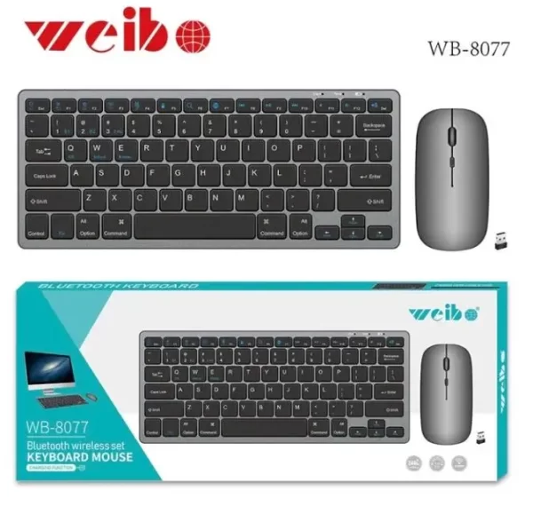 Kit Teclado e Mouse Bluetooth Wireless Slim 1000dpi Compatível com iPad Android iOS Confortável e Prático para Uso em Casa - Imagem 4