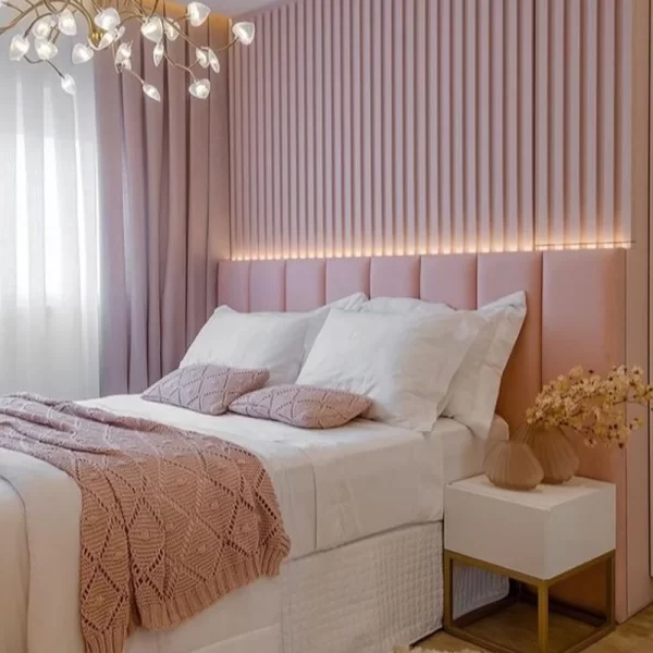 Kit 7 Cabeceiras Modulares Estofada Autocolante Para Cama De Casal - Imagem 2