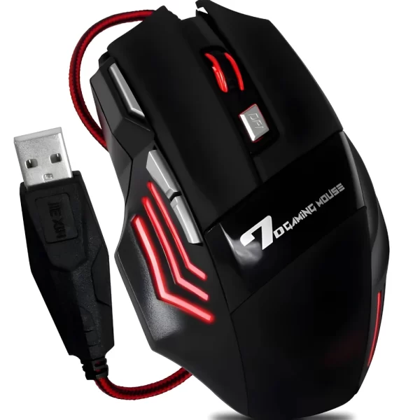 Mouse Gamer Laser Led Usb 7 Botões Profissional - Imagem 5
