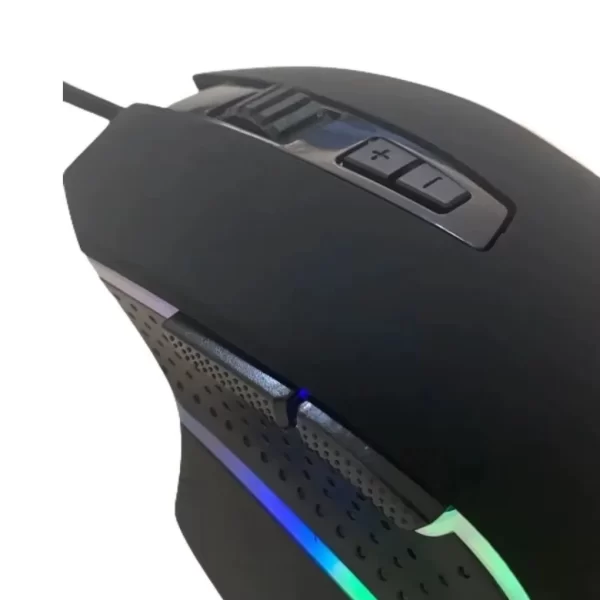 Mouse Gamer Com Fio Led RGB com Botões Laterais 4800DPI Para Jogar Gamming Rato Mouse Ergonômico PC Computador Gamer - Imagem 2