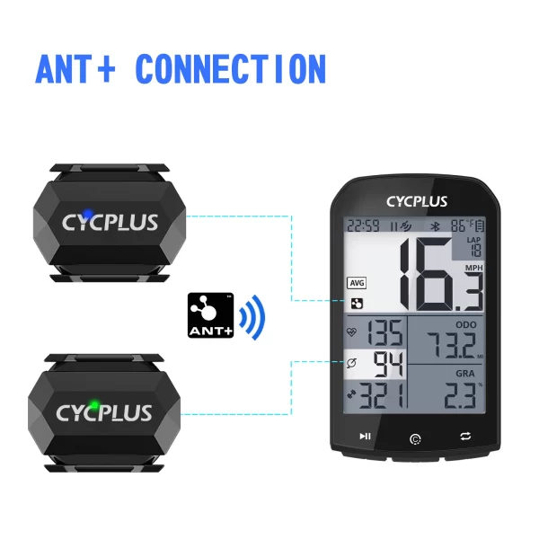Cycplus c3 bicicleta computador velocímetro ant + ble cadência velocidade sensor duplo à prova dwireless água sem fio gps ciclismo acessórios da bicicleta - Imagem 5