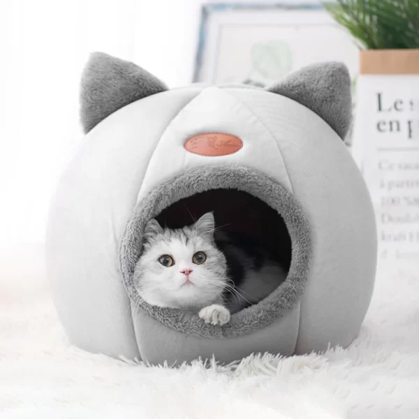 Novo conforto de sono profundo no inverno cama de gato iittle esteira cesta pequena casa do cão produtos animais de estimação tenda aconchegante caverna ninho interior cama gato