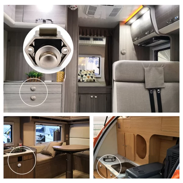Kak 20 peças rv bloqueio push lock para campista carro rv iate push fechaduras móveis armário fechadura da porta ferragem criança segurança gaveta bloqueio - Imagem 3