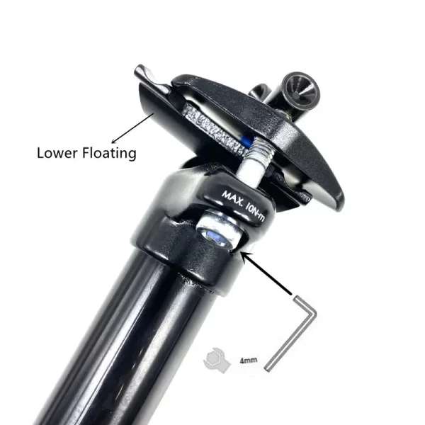Kindshock ks exa 900i espigão de selim 30.9/31.6*395mm mountain bike fio controle elevador tubo do assento roteamento interno conta-gotas - Imagem 4