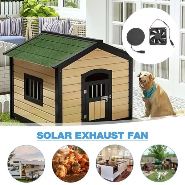 Ventilador solar para estufa, galinheiro, ventilador solar, dispositivo de ventilação para galinhas, casas para cães, estufas para animais de estimação, jardins ip65 - Imagem 4