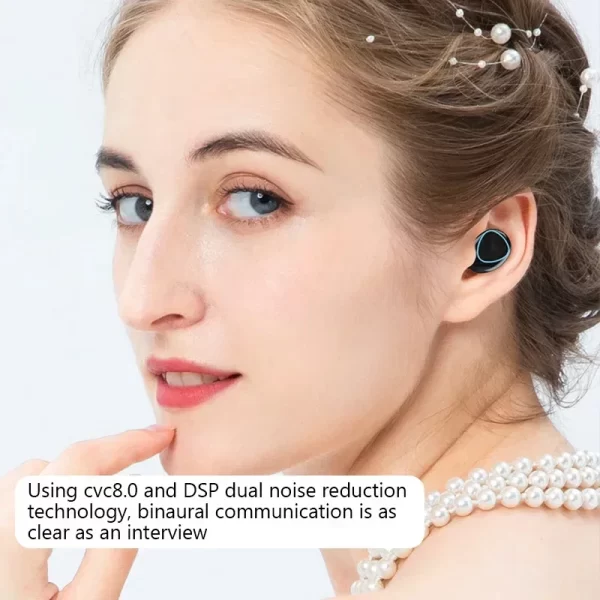 M10 fones de ouvido Bluetooth com microfone, caixa de carregador de fone de ouvido, fones de ouvido sem fio,tela de exibição LED - Imagem 6