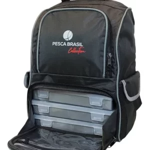 Mochila Fishing Bag Pesca Brasil 3 Estojos
