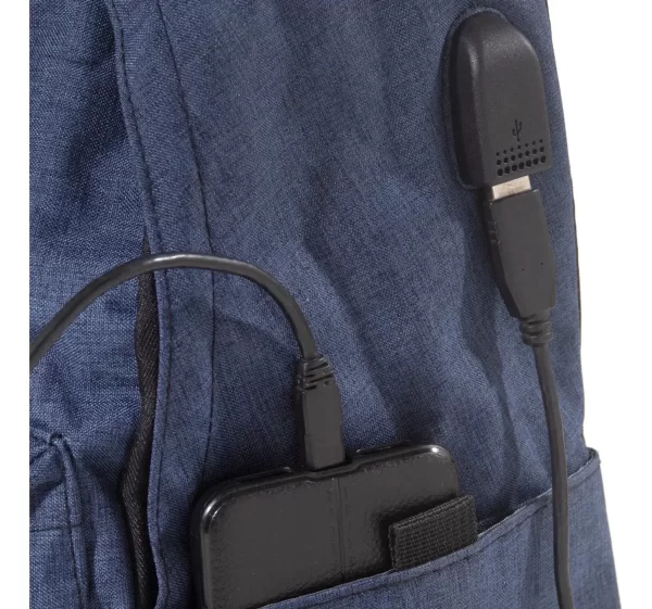 Bolsa Mochila Notebook Unissex Executiva com entrada USB - Imagem 3