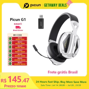 Fone de Ouvido Picun G1 2.4GHz Gaming Sem Fio