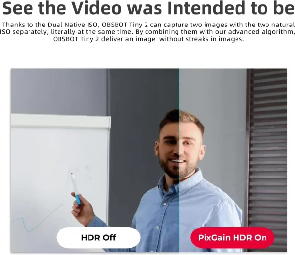 Obsbot minúsculo 2 4k alimentado por ia ultra grande rastreamento ai zoom automático controle de voz 1/1.5 ''cmos hd webcam para videoconferência ao vivo - Imagem 4