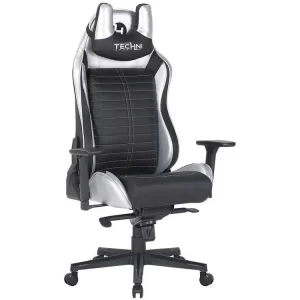 Cadeira Gamer Reclinável Techni Sport TS62 Preta e Prata