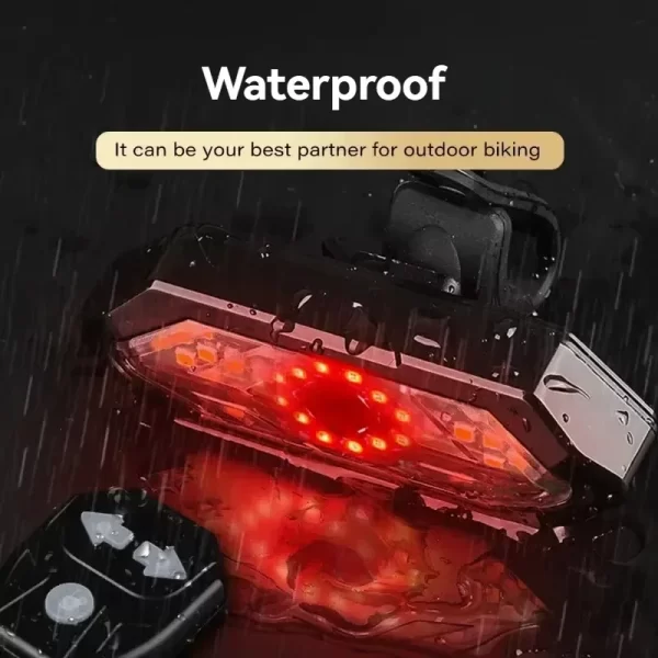 Luz Traseira para Bicicleta USB Recarregável com Controle Remoto - Imagem 5