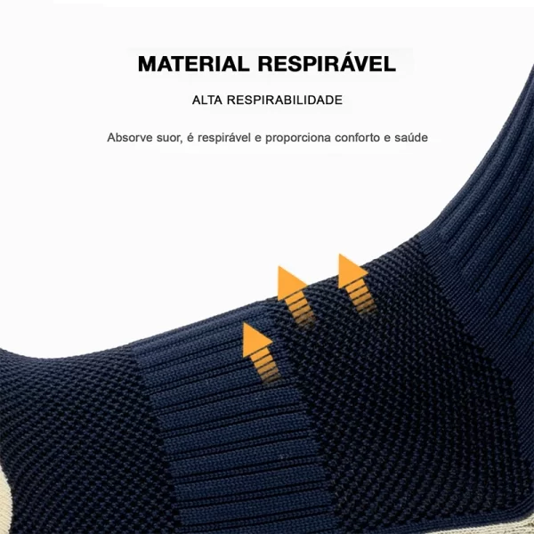10 Pares, Meias longas de futebol, Cola antiderrapante, Meias de poliamida respiráveis ​​acima do joelho, Corrida, Ciclismo - Imagem 4