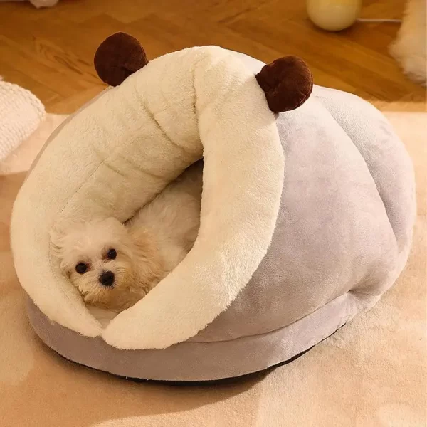 Saco de dormir para gatos, saco de dormir reforçado para animais de estimação, casa de inverno para gatos, multiuso, ninho de caverna quente, macio, casa interna para gatos pequenos - Imagem 3