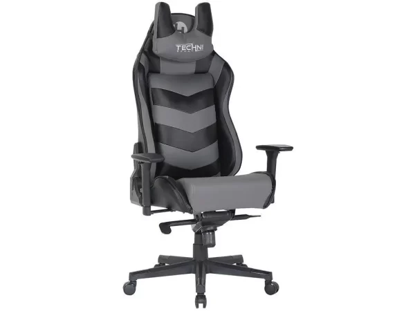 Cadeira Gamer Techni Sport Reclinável Giratória Preta e Cinza TS61