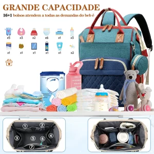 Saco de Maternidade Impermeável e Mochila Bolsa