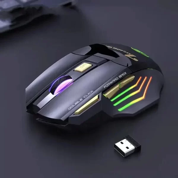 Mouse x7 botão retroiluminado mouse ergonômico 5500 dpi mouse ajustável, adequado para pc laptop desktop mouse - Imagem 4