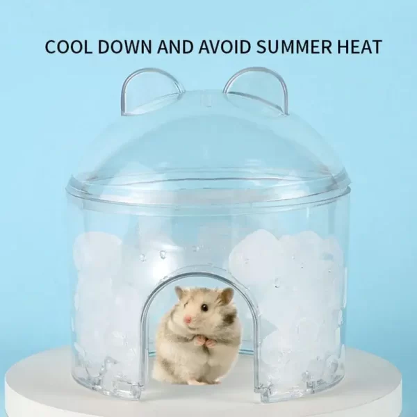 Casa de resfriamento de hamster, descanso de animais pequenos, ninho de gelo, design oco, casa de dormir para ouriços, hamsters, chinchilas e outros - Imagem 4