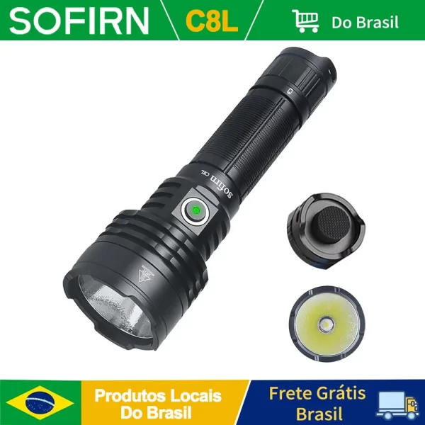 Sofirn c8l 21700 3100lm lanterna poderosa tática USB-C recarregável xhp50d hi led tocha edc lanterna de caça ao ar livre
