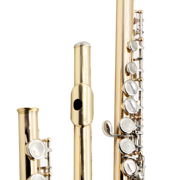 Envio do brasil c chave flauta 16 buracos fechados flauta concerto desempenho instrumentos de sopro flauta transversal com chave e