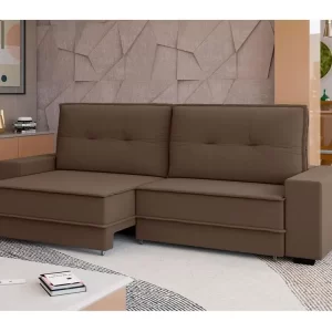 Sofá Retrátil Reclinável 4 Lugares Veludo Texas Besthouse
