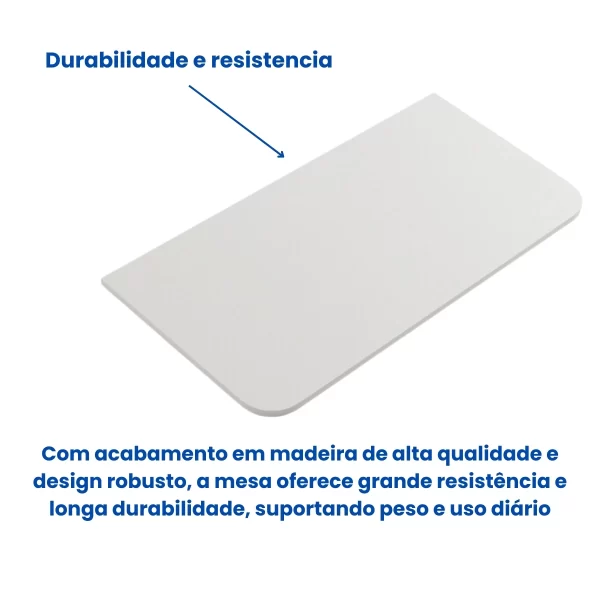 Mesa Dobrável De Parede Bemfixa Branca 100X41Cm Em Mdp - Imagem 2