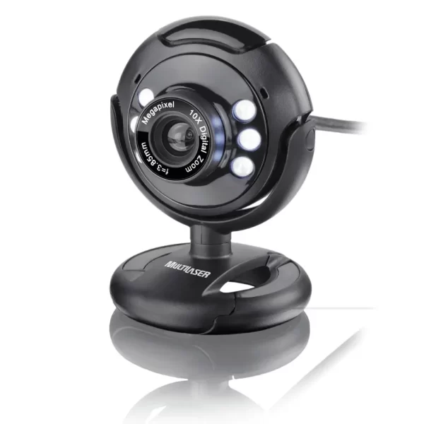 Webcam Night Vision 16MP preto Multilaser - WC045
