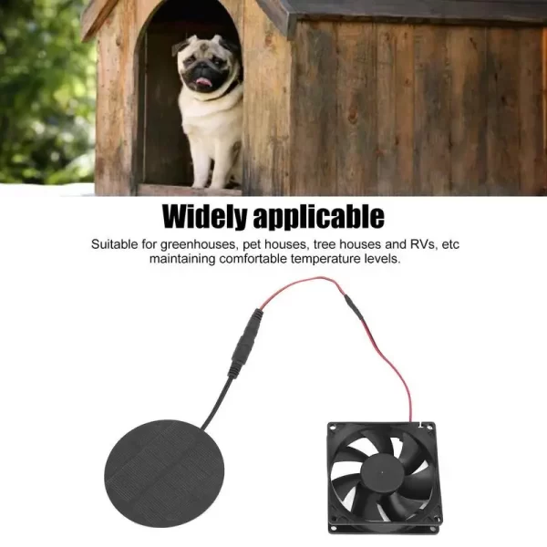 Ventilador solar para estufa, galinheiro, ventilador solar, dispositivo de ventilação para galinhas, casas para cães, estufas para animais de estimação, jardins ip65